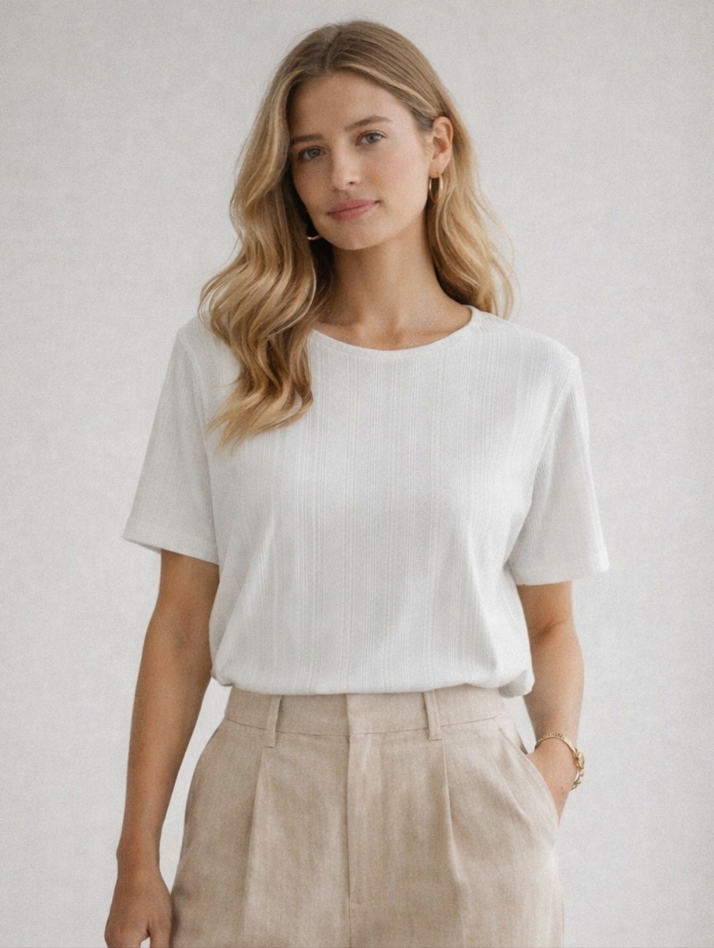 Laura Gayle Ribbed Cotton Tee • Made in Canada • Capsule • Elevated Basic